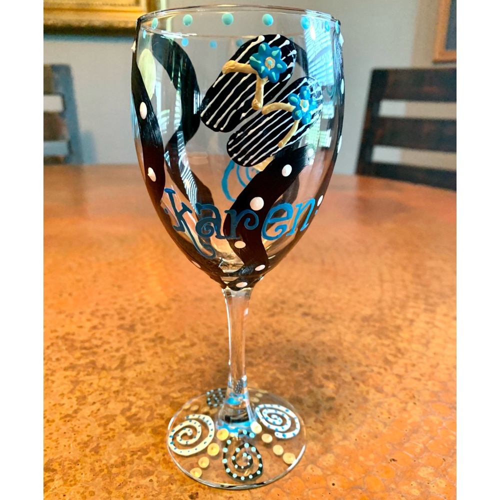 Custom “Karen” Wine Glass